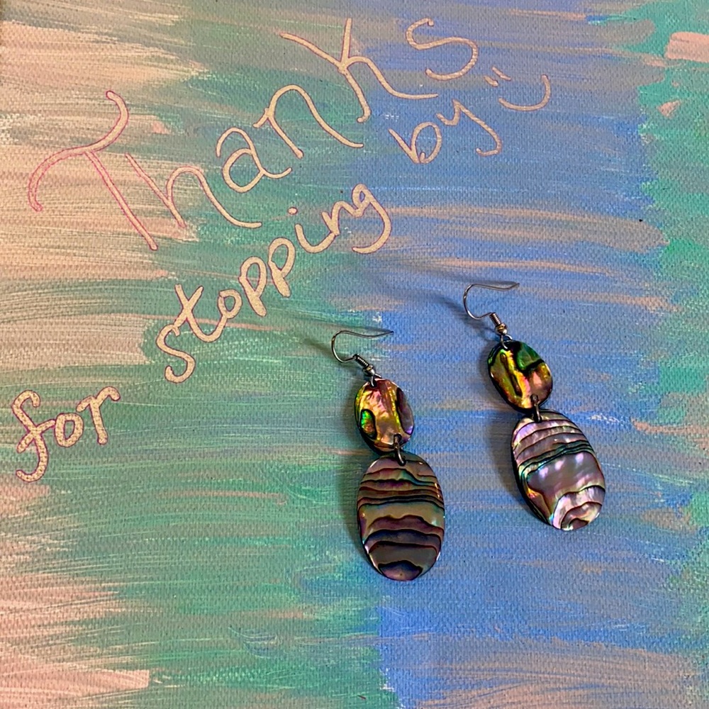 Abalone drop earrings